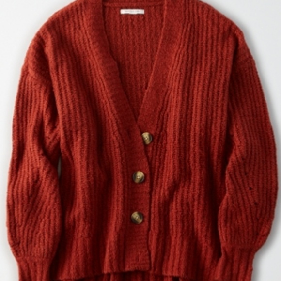 ae oversized button up cardigan